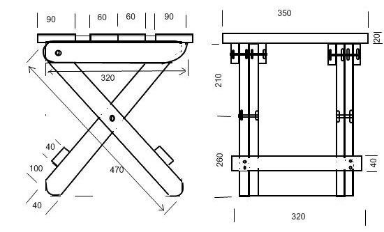 ako jednoducho bez spoja vyrobiť stolček | Чертежи, Стул, Складной стул