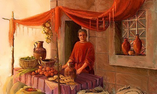 Римский торговец. Рисунок