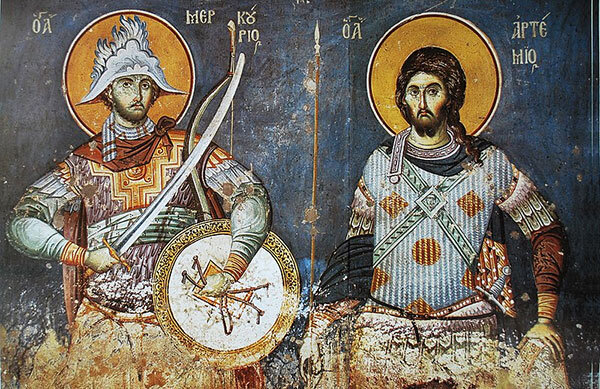 М. Панселин. Св. Меркурий и св. Артемий