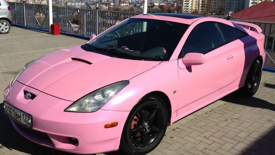 Розовый автомобиль - 76 фото