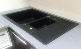 Квадратная накладная мойка TEKA из тегранита
