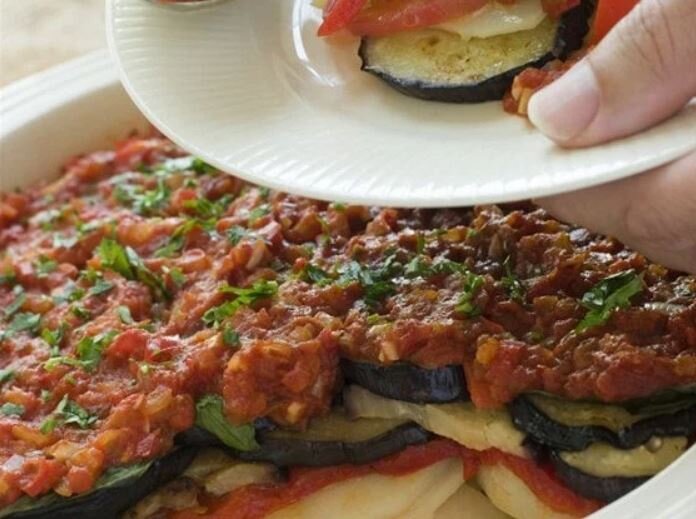 Запеканка с картофелем и баклажанами