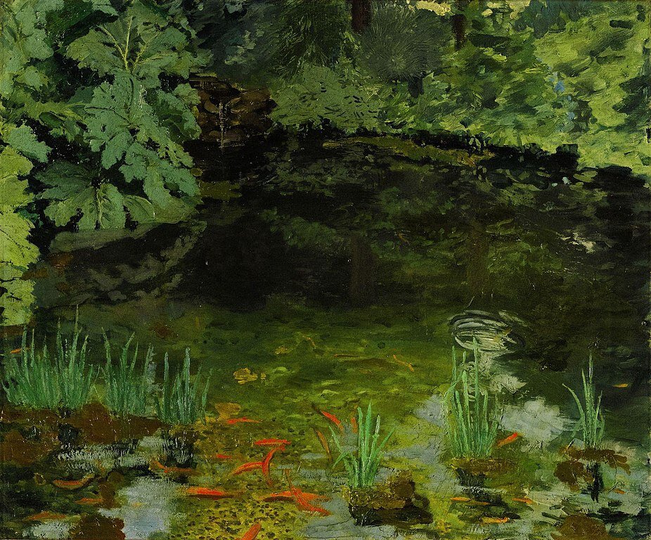 "Пруд с золотыми рыбками в Чартуэлле" 1932 год.