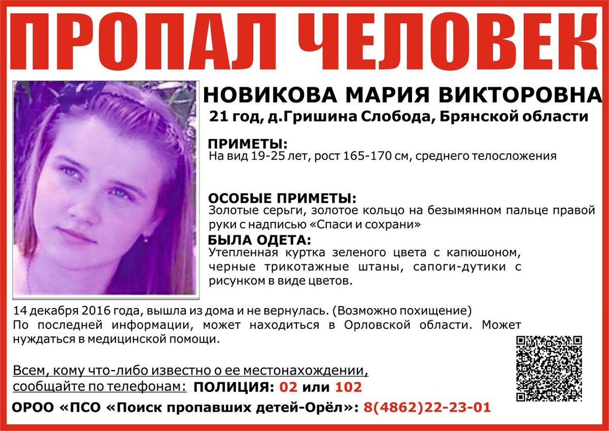 Пропавшие люди в москве