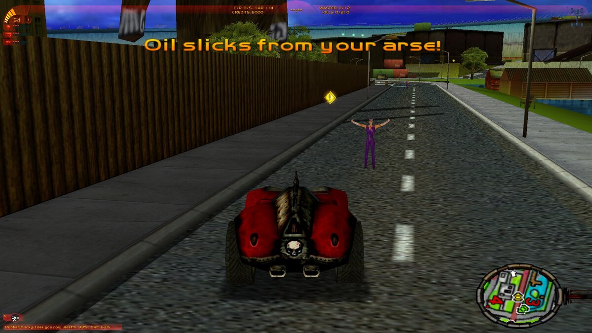 Пед стоит на дороге в знак протеста.