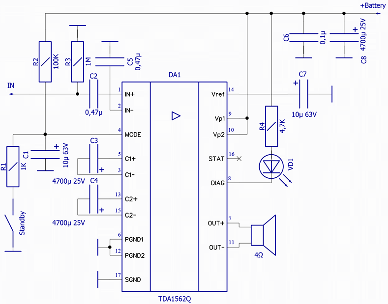 Tda8943sf схема подключения