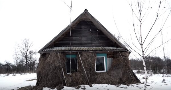 Утепление дома сеном