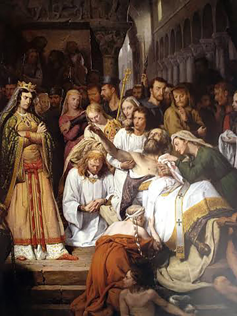 Эдуард Кибо, "Фредегонда у Предекста", 19 в.