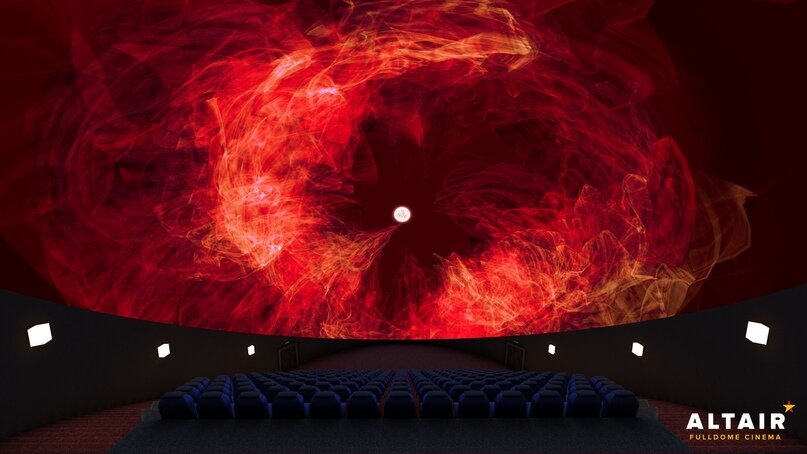 Солнце в виртуальной солнечной системе в приложении Fulldome Cinema // arnext.ru