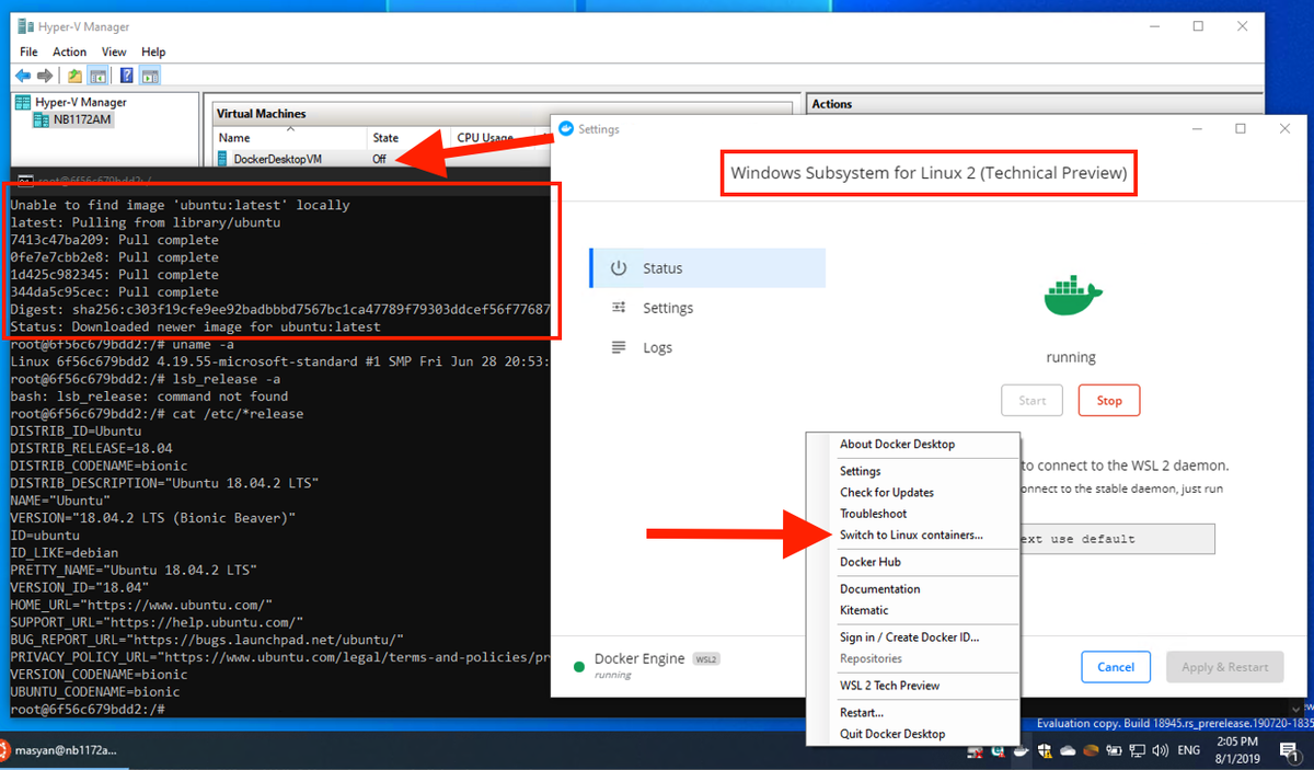 Windows Subsystem for Linux. Docker desktop Ubuntu. Wsl2 Windows. Windows docker desktop settings.