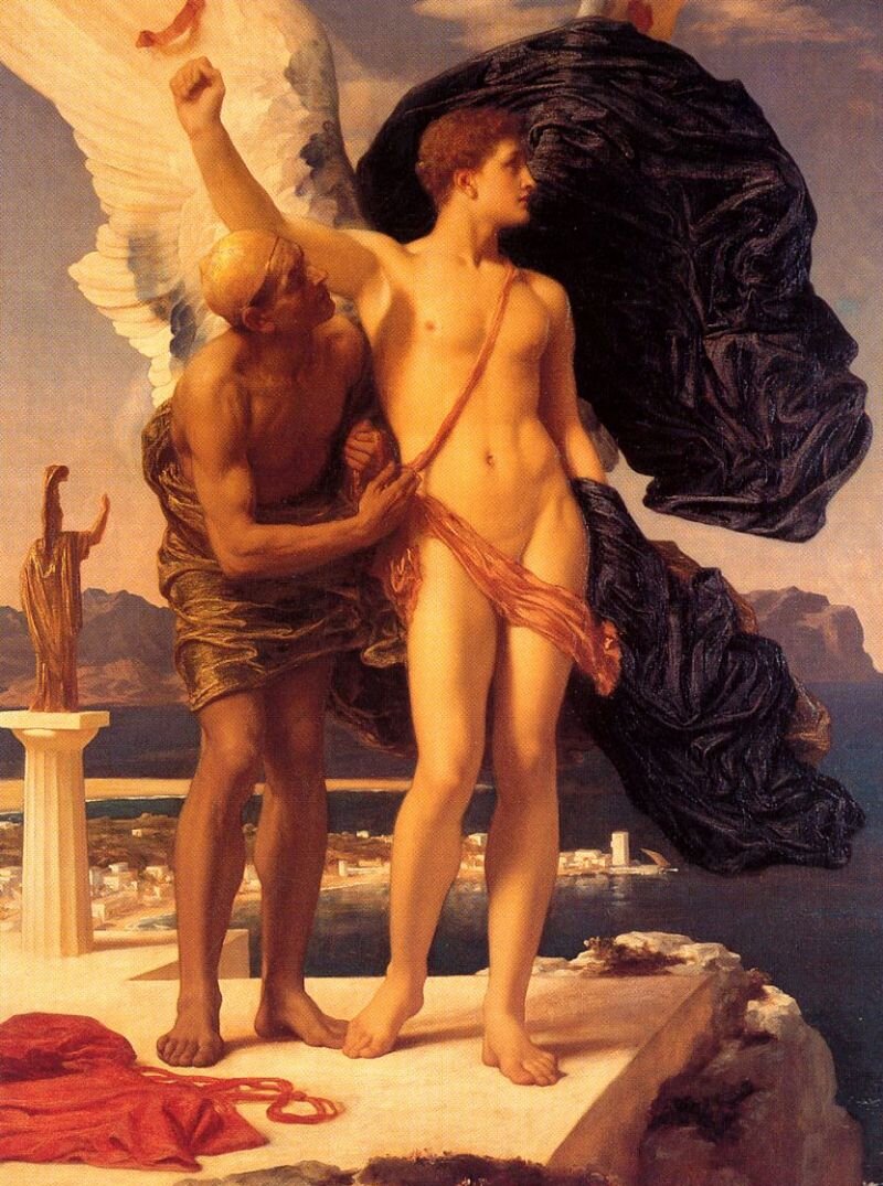 Дедал и Икар. Фредерик Лектон. 1869 г. 