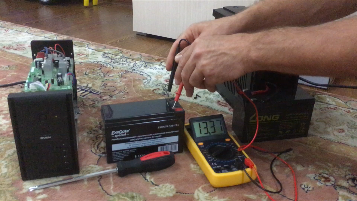 Напряжение батареи ИБП-донора