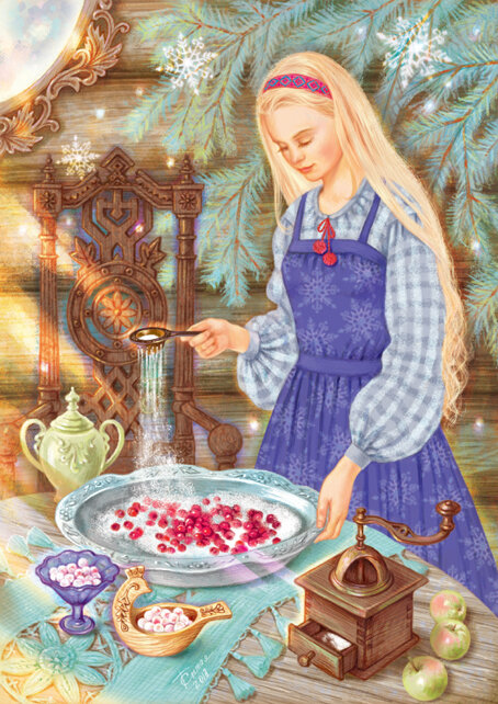  Иллюстрация: "Госпожа Метелица" (клюква в сахаре) - Таня Сытая
