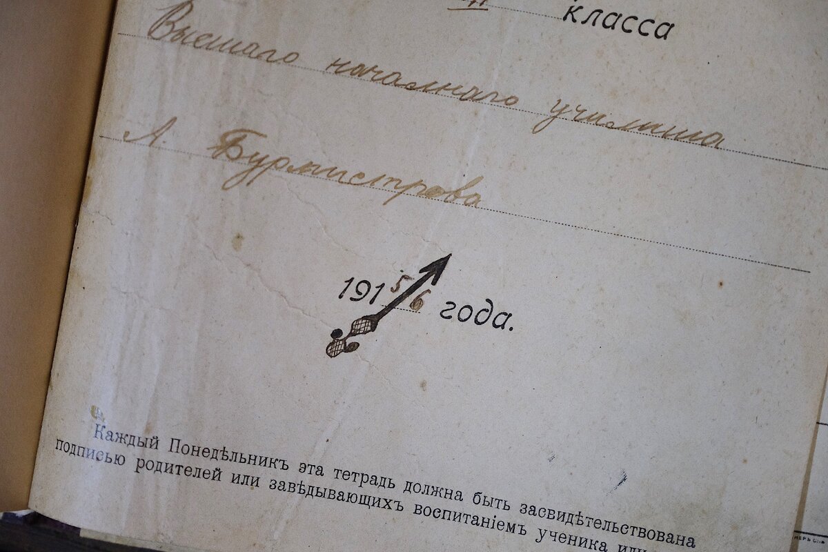 Титульный лист дневника.