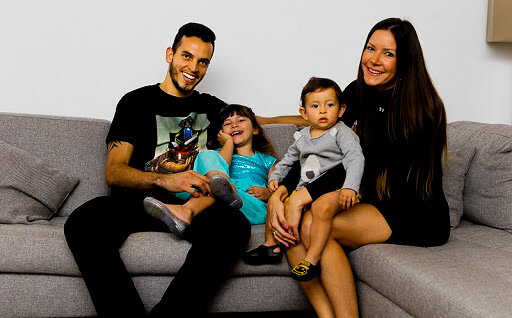 Гильерме с семьёй