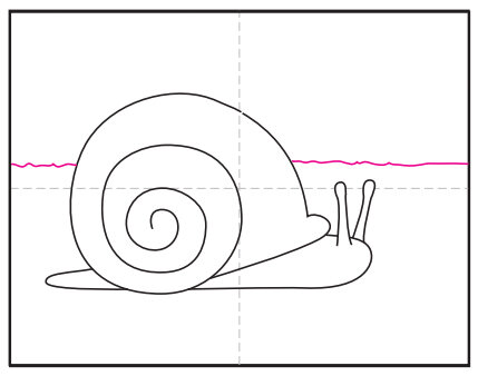 Как нарисовать улитку карандашом легко