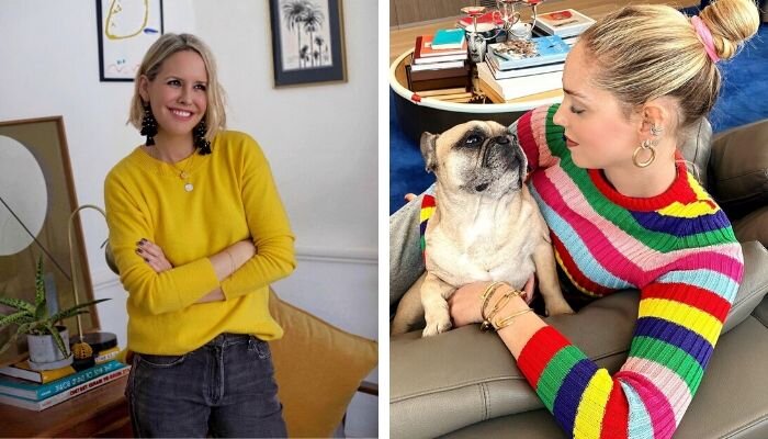 Женщины в стильных вещах в домашних условиях. 