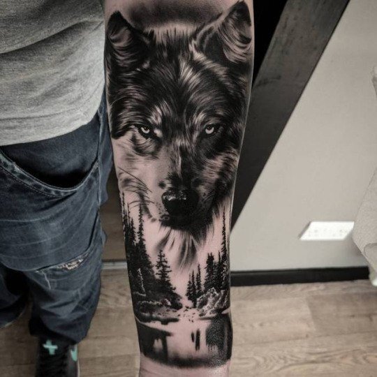 Все о значении татуировки волк