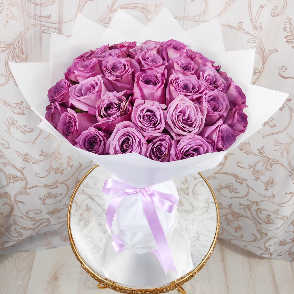 Букет из 101 лавандовой розы Premium