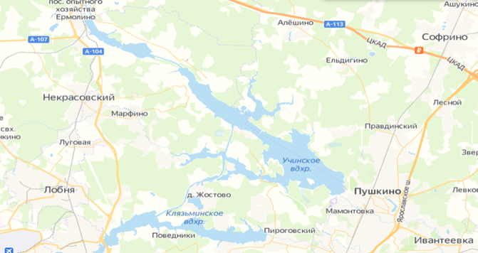 Каскад водохранилищ лежит между Ярославским и Дмитровским направлениями, как автомобильными,  так и ж/д.