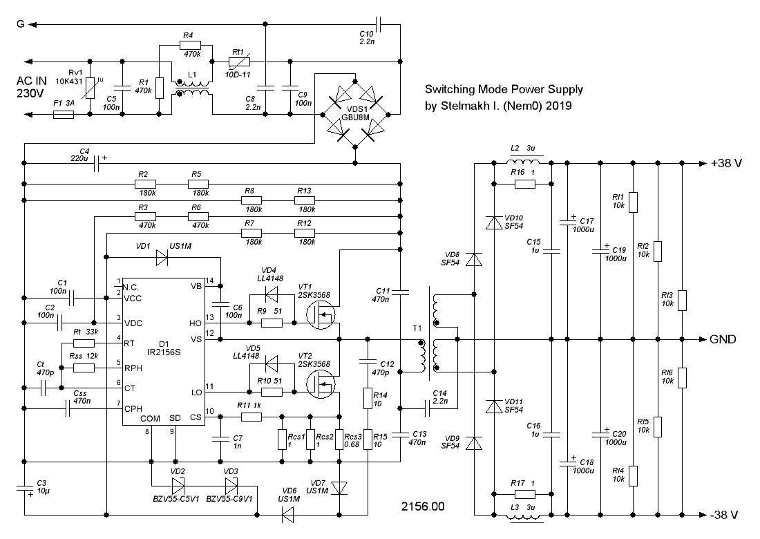 Ir2156s схема включения