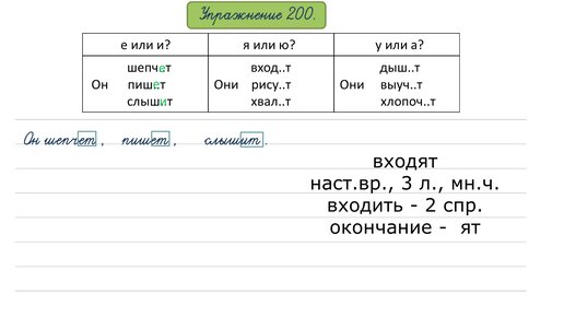 Страница 98 упражнение 200