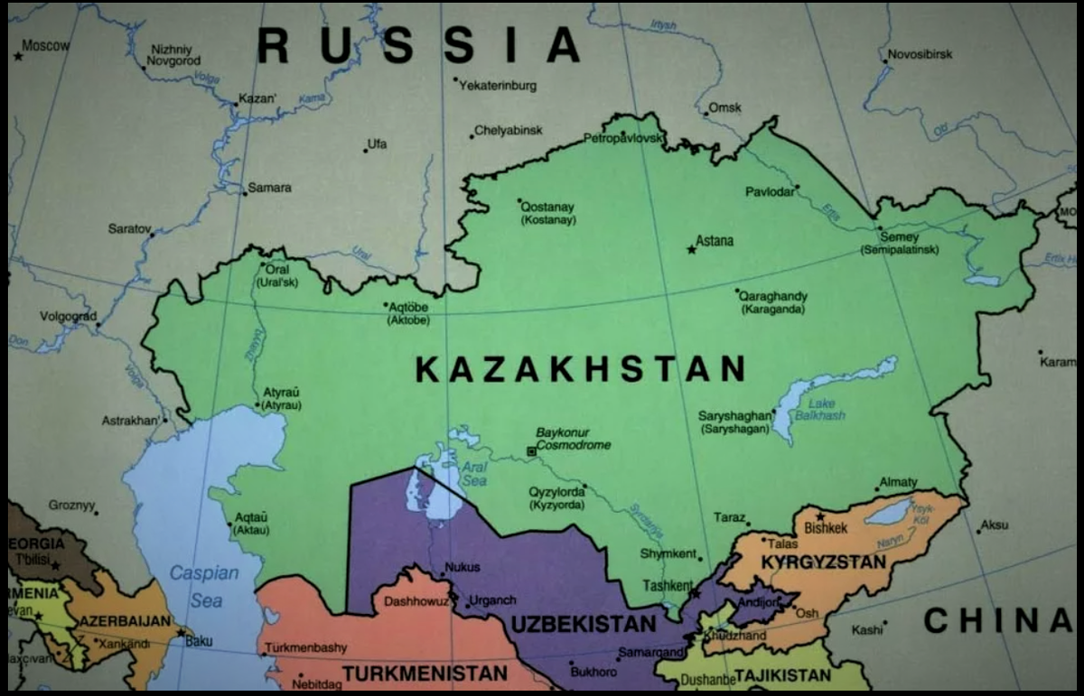 Карта России и Казахстана (изображение взято из открытых источников)