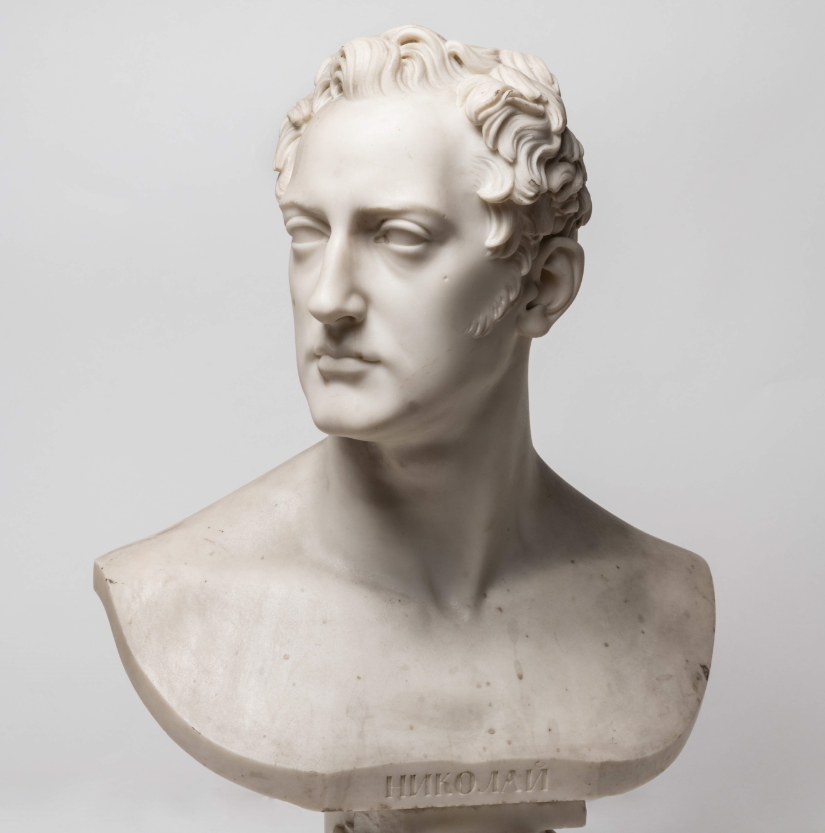 Раух, Христиан Даниэль. Портрет великого князя Николая Павловича. Мрамор. 1821 год. Из собрания Государственного Русского музея, Санкт-Петербург.