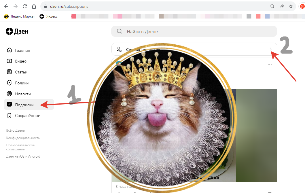 Где мои подписки в дзене на телефоне