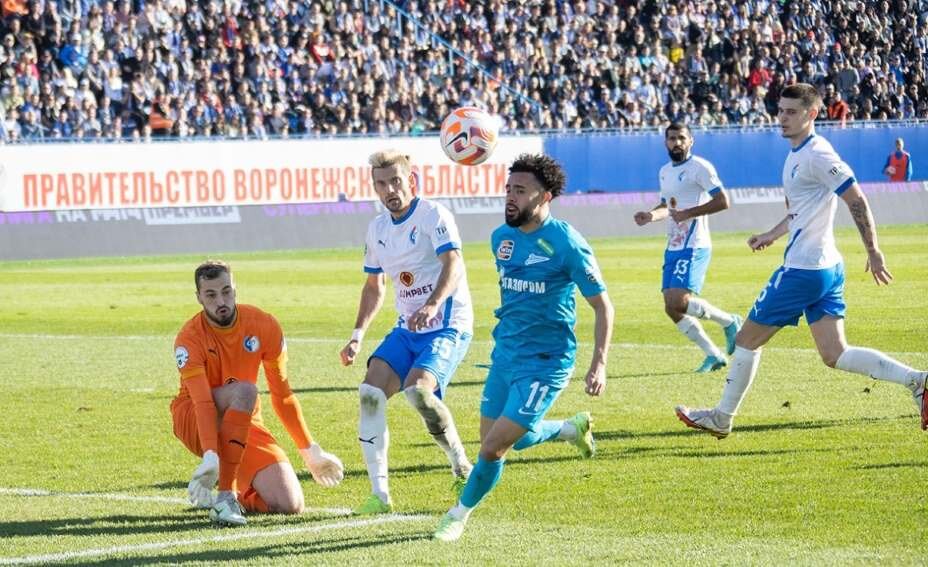    В матче первого круга РПЛ-2022/23 «Факел» - «Зенит» был зафиксирован счет 1:1. Фото: Соцсети ФК «Зенит»