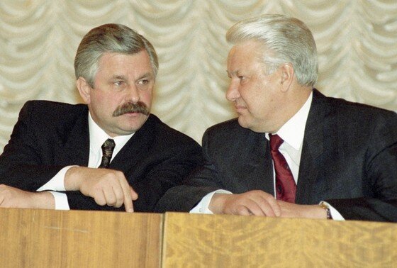    Борис Ельцин и Александр Руцкой
