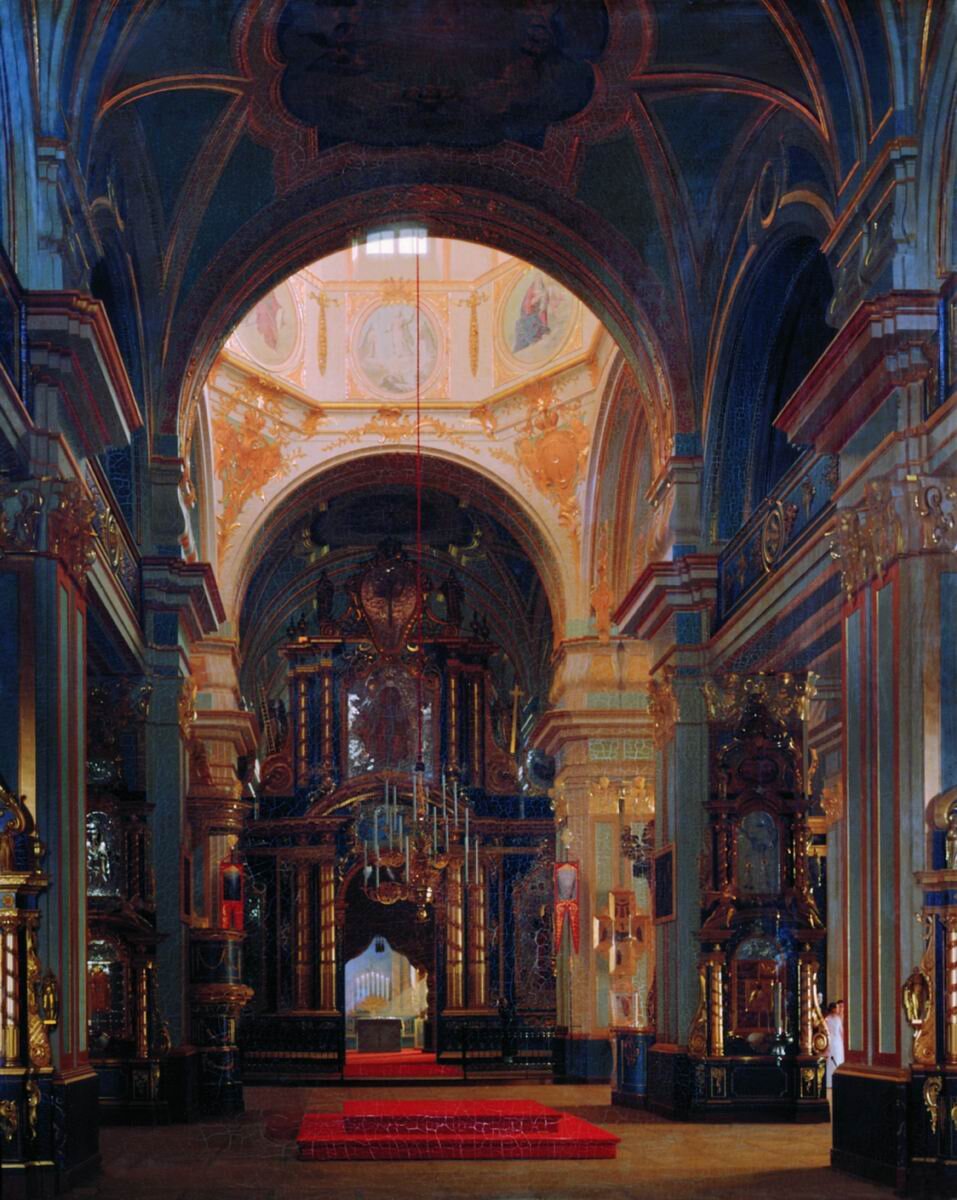 С. К. Зарянко Внутренний вид морского Никольского собора в Петербурге. 1843