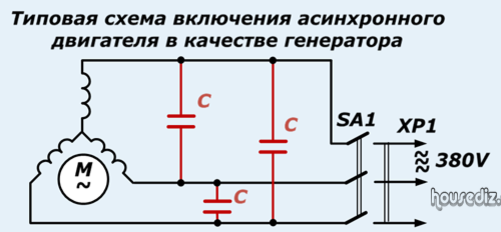 Генератор Из Асинхронного Двигателя Своими Руками: 3 Схемы.