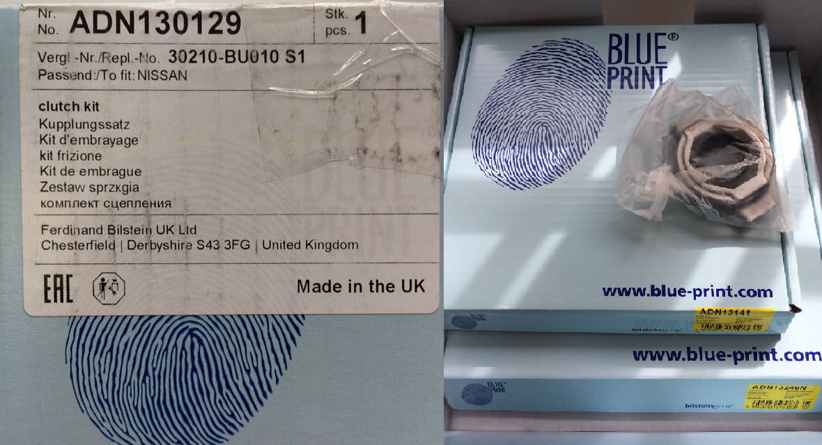 BLUEPRINT ADN130129 на Nissan Primera P12 двигатель 1.8л.