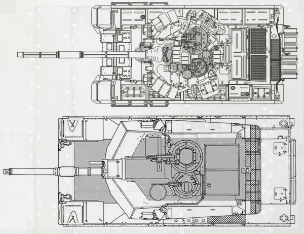 Чертеж, вид танков сверху