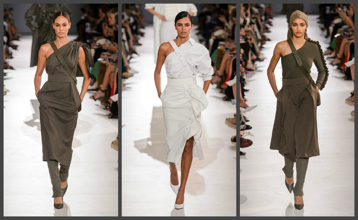 Даже просто ремень от сумки (третье фото) меняет все восприятие образа 