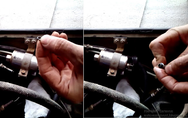 Замена топливного фильтра ВАЗ-2107i инжектор