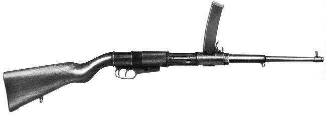 Пистолет-пулемет Villar-Perosa OVP M1918, сделанный из "половины" системы Villar-Perosa M1915