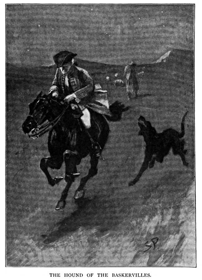 Иллюстрация к первой публикации повести «Собака Баскервиллей», 1901 год.