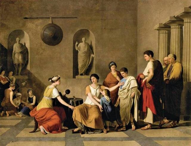 «Корнелия, мать Гракхов». Жозеф-Бенуа Сюве, 1795 г.