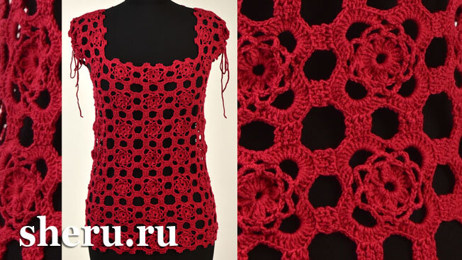 Связанная кофточка летняя по видео со схемами