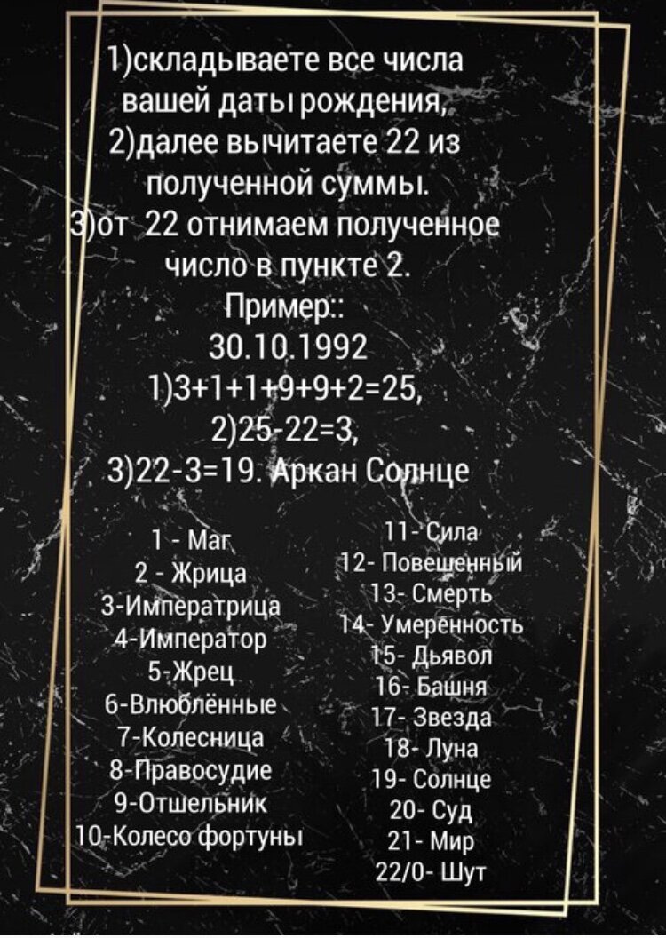Узнайте свою карту с помощью этого примера. 