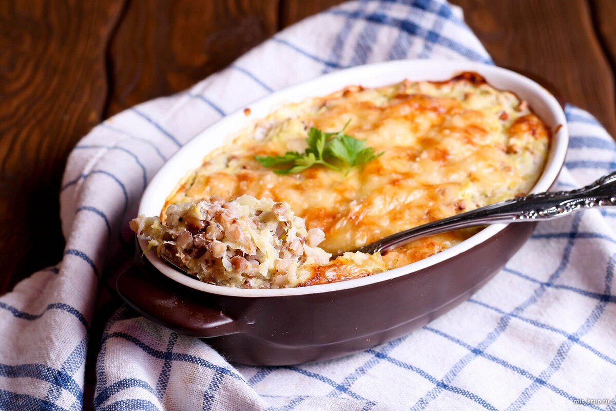 Кабачковая запеканка с гречей