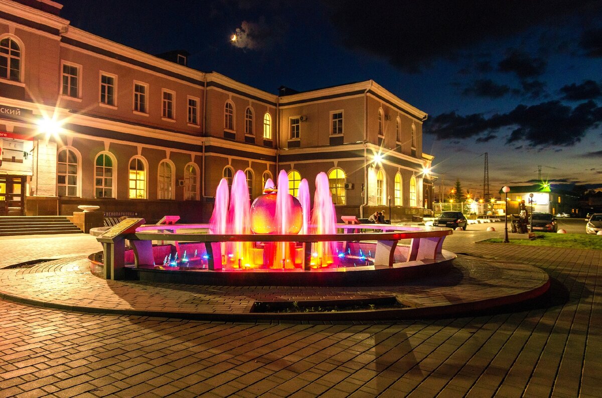 Мичуринск набережная фото с фонтаном