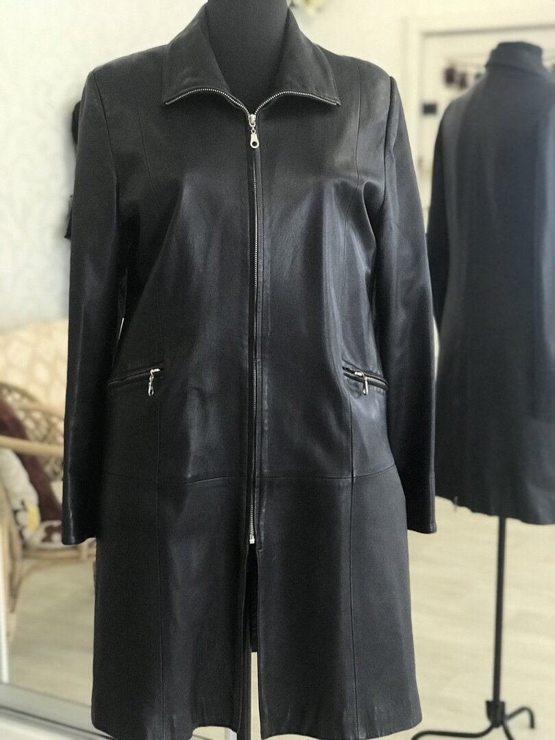 Переделка кожаного френча. Ателье Ирины Берзиной.