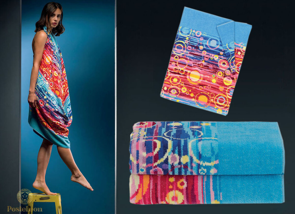 Шенилловые полотенца Feiler, дизайн Bubbles. Источник фотоконтена: Posteleon.ru