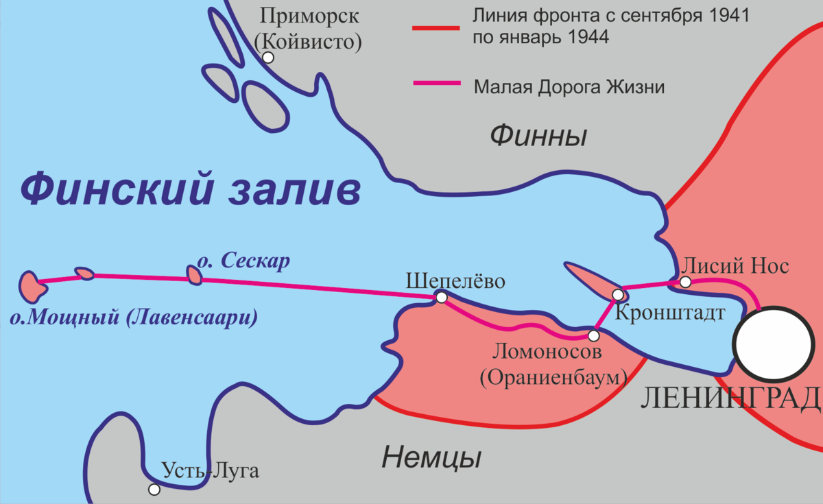 Карта малой дороги жизни