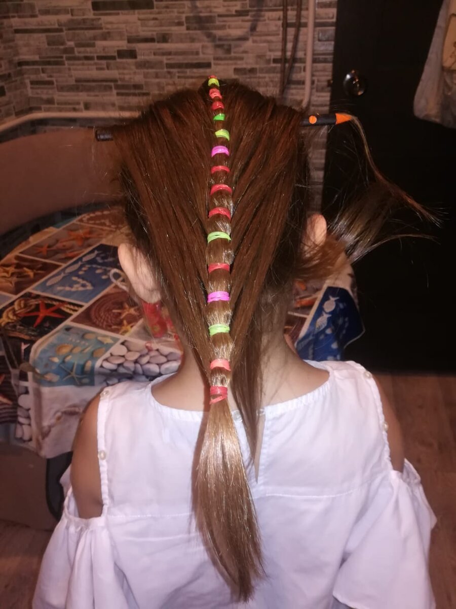 Луминица попросила прическу, нашла в интернете) Делали минут 15)) 