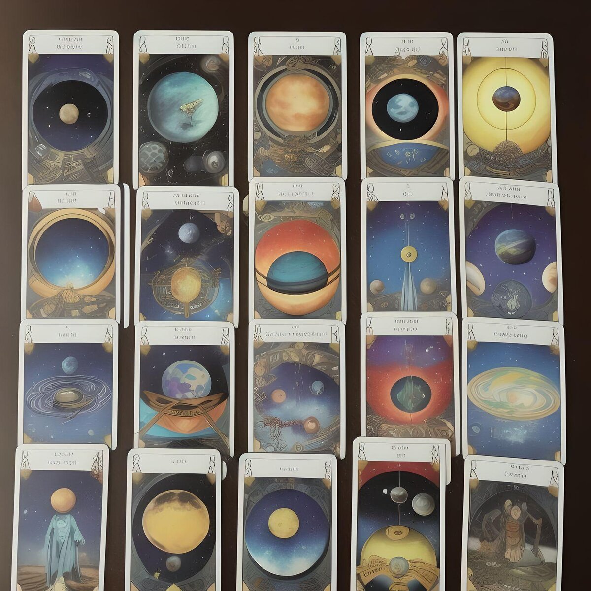 Колода карт Таро с планетами