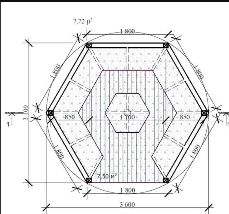 Крыша восьмигранной беседки - конструкции и материалы